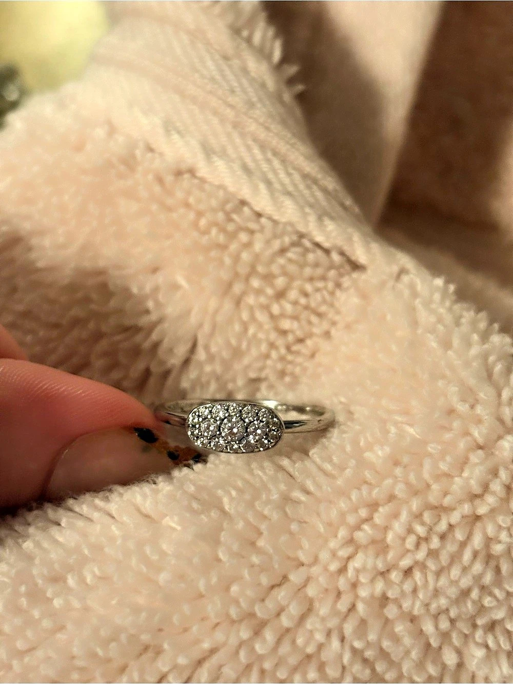 Kendra Scott Grayson Silver CZ Ring Like New